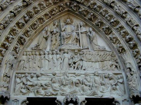 Notre Dame de Paris.Western façade: The Last Judgement