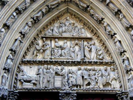 Notre Dame de Paris.Cloister Portal: Tympanum