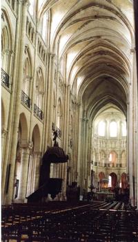 Noyon Cathedral.Nave and choir