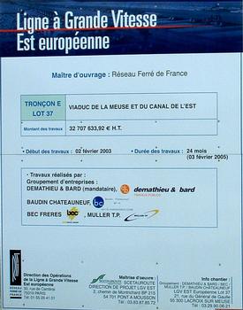 TGV-Neubaustrecke Ost-Europa
Los 37
Informationstafel