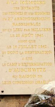 Paris 11ème arrondissement - Gymnase Japy - Panneau commémoratif