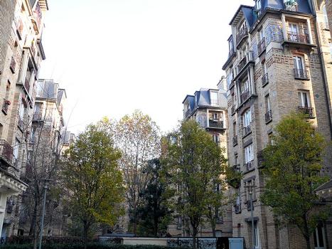 Paris 13 ème arrondissement - Immeubles 137 boulevard de l'Hôpital - Axe de l'ensemble de part et d'autre duquel se répartissent les immeubles