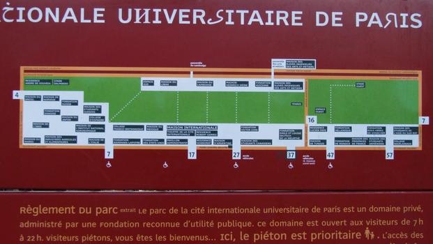Cité Internationale Universitaire de Paris - Schematischer Plan