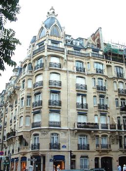 Immeuble 132-134 rue de Courcelles - Ensemble de la façade Art Nouveau