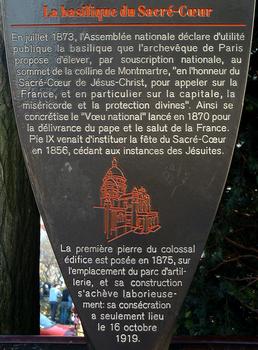 Sacré-Coeur - Panneau d'information