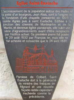 Paris 1er arrondissement - Eglise Saint-Eustache - Panneau d'information