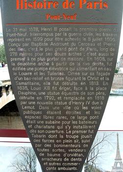 Paris - Pont Neuf - Panneau d'information
