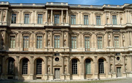 Palais du Louvre - Cour carrée - Façade Louis XIV - Intérieur - Côté Nord