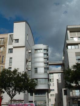 Paris 20ème arrondissement - Immeuble du 100 boulevard de Belleville de 47 logements sociaux de l'architecte Frédéric Borel
