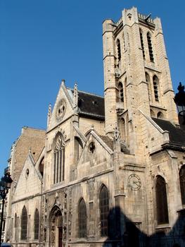 Paris - Eglise Saint-Nicolas-des-Champs (254, rue Saint-Martin) - Façade et clocher