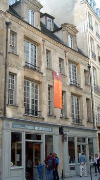 Paris - Maison d'Ourscamps (Association Sauvegarde et mise en valeur du Paris Historique) - Façade sur la rue François-Miron
