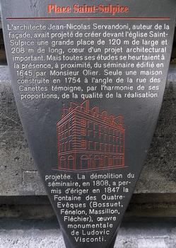 Paris 6ème arrondissement - Immeuble Servandoni - Panneau d'information