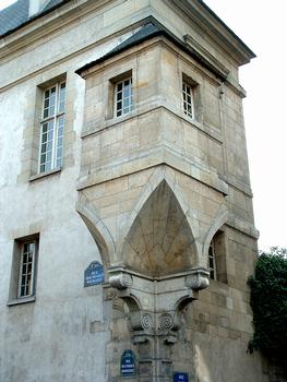 Paris - Hôtel de Lamoignon - Bibliothèque historique de la Ville de Paris - Tourelle construite en 1626 au carrefour des rues