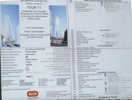 Paris La Défense - Tour T1 - Panneau d'information