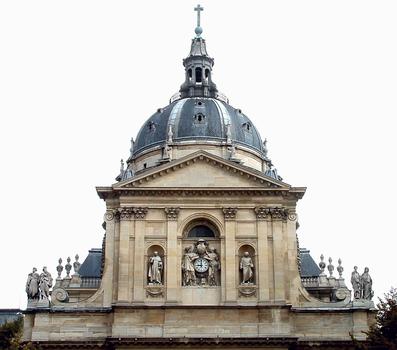 La Sorbonne - Chapelle de la Sorbonne - Fronton et dôme
