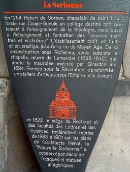 La Sorbonne - Panneau d'information