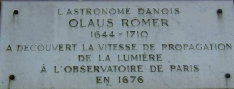 Observatoire de ParisPlaque commémorative