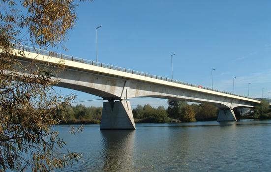Pont-à-Mousson - Pont sur la Moselle du CD910b (deuxième pont sur la Moselle) - Travées au-dessus de la Moselle côté amont