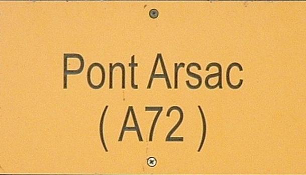 Andrézieux-Bouthéon - A72 - Pont Arsac sur la Loire -Plaque signalétique