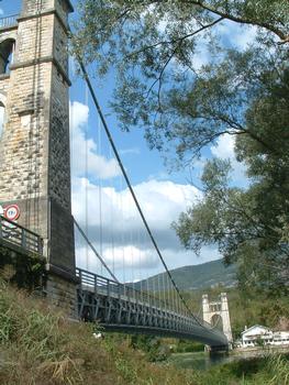 Pont de Groslée sur le Rhône - La travée suspendue