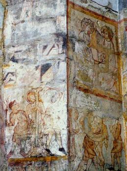 Aigueperse - Eglise Notre-Dame - Choeur - Restes de fresques gothiques