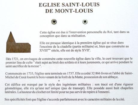 Mont-Louis - Eglise Saint-Louis - Panneau d'information