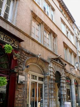 Lyon - Maison du Crible, Tour Rose - L'entrée, rue du Boeuf
