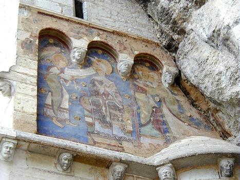 Rocamadour - Cité religieuse - Tour porche Saint-Michel - Fresque de l'Annonciation