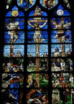 Eglise Sainte-Jeanne-d'Arc, Rouen.Vitrail de la Passion