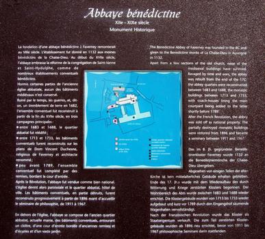 Faverney - Ancienne abbaye bénédictine - Panneau d'information