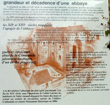Abbatiale, Saint-Amand-de-ColyPanneau indicateur