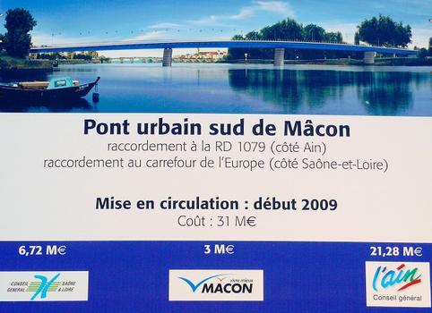 Mâcon - Pont urbain Sud - Panneau d'information