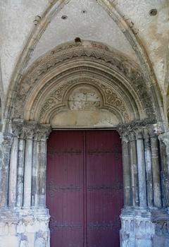Grez-sur-Loing - Eglise Notre-Dame-et-Saint-Laurent - Portail sous la tour-porche