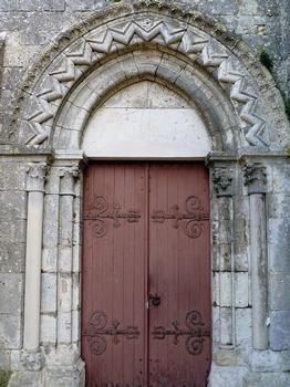 Grez-sur-Loing - Eglise Notre-Dame-et-Saint-Laurent - Portail latéral à la tour-porche