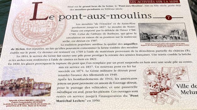 Melun - Pont aux Moulins - Panneau d'information
