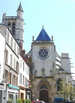 Melun - Eglise Saint-Aspais - Façade et tour