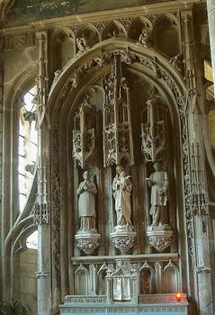 Montereau-Fault-Yonne - Collégiale Notre-Dame-et-Saint-Loup - Rétable flamboyant de la chapelle Saint-Claude offert en 1520 par Louis II de Poissieux, seigneur de Marolles