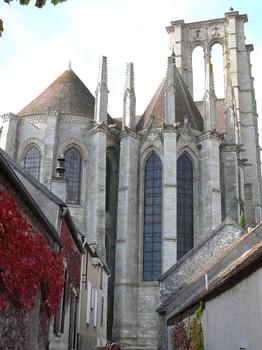 Larchant - Eglise Saint-Mathurin - Abside, chapelle de la Vierge et tour