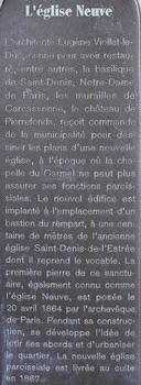 Saint-Denis - Eglise Saint-Denis de l'Estrée - Panneau d'information