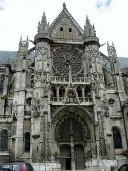 Cathédrale Notre-Dame de Senlis.Façade du bras sud du transept