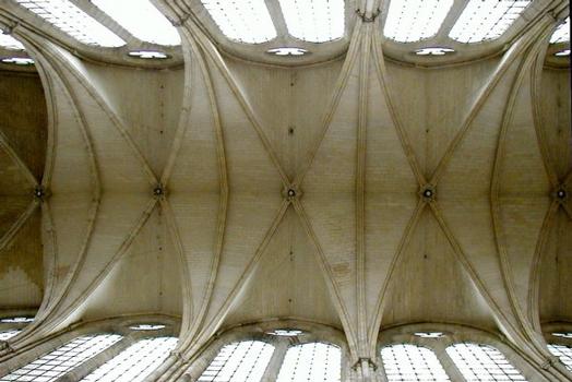 Soissons Cathedral.Vaults of the nave