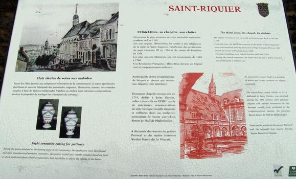 Saint-Riquier - Hôtel-Dieu - Panneau d'information