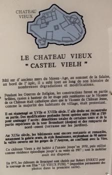 Châteaux de Bruniquel - Château Vieux - Panneau d'information