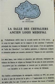 Châteaux de Bruniquel - Logis seigneurial ou salle des Chevaliers - Panneau d'information