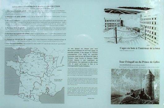 Thouars - Remparts - Tour du Prince-de-Galles - Panneau d'information sur la Gabelle