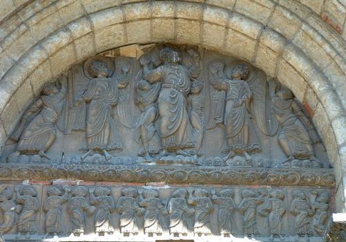 Porte Miègeville - Tympan de l'Ascension du Christ