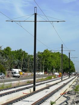 La ligne de Tramway T4 - La voie en cours de réalisation