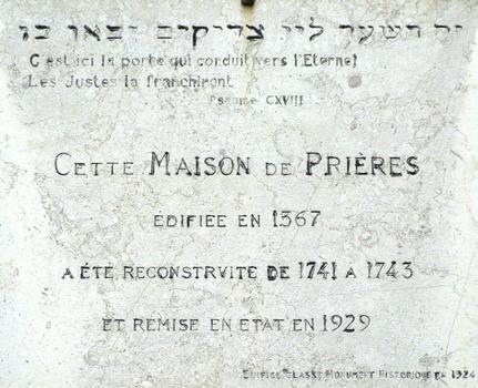 Carpentras - Synagogue - Panneau d'information