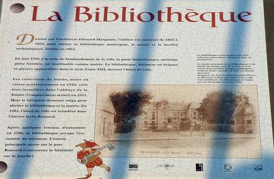 Vendôme - Bibliothèque municipale - Panneau d'information