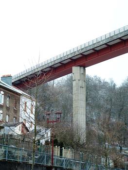 Viaduc de Longwy - Le viaduc au-dessus des maisons
